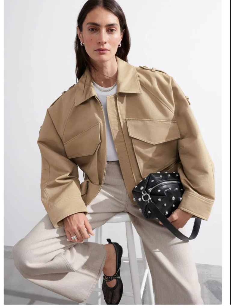 & Other Stories Belted Patch-Pocket Jacket